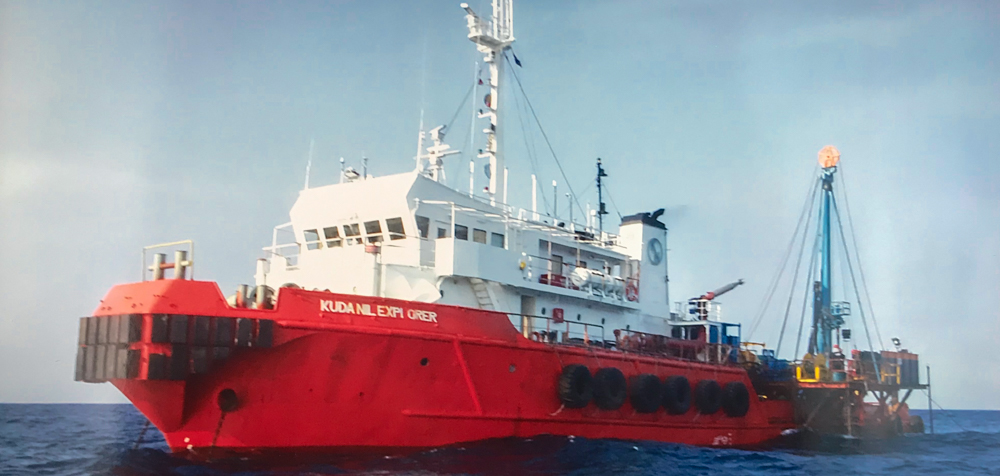 An old historic photograph of Kudanil Explorer with red painting